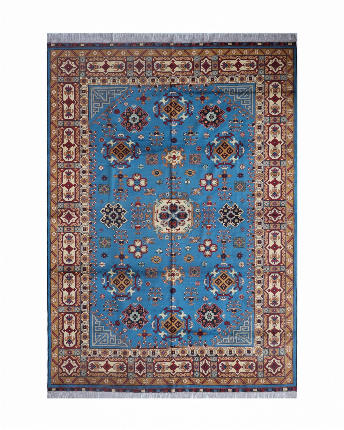 Aseel Blue Handmade Wool Rug
