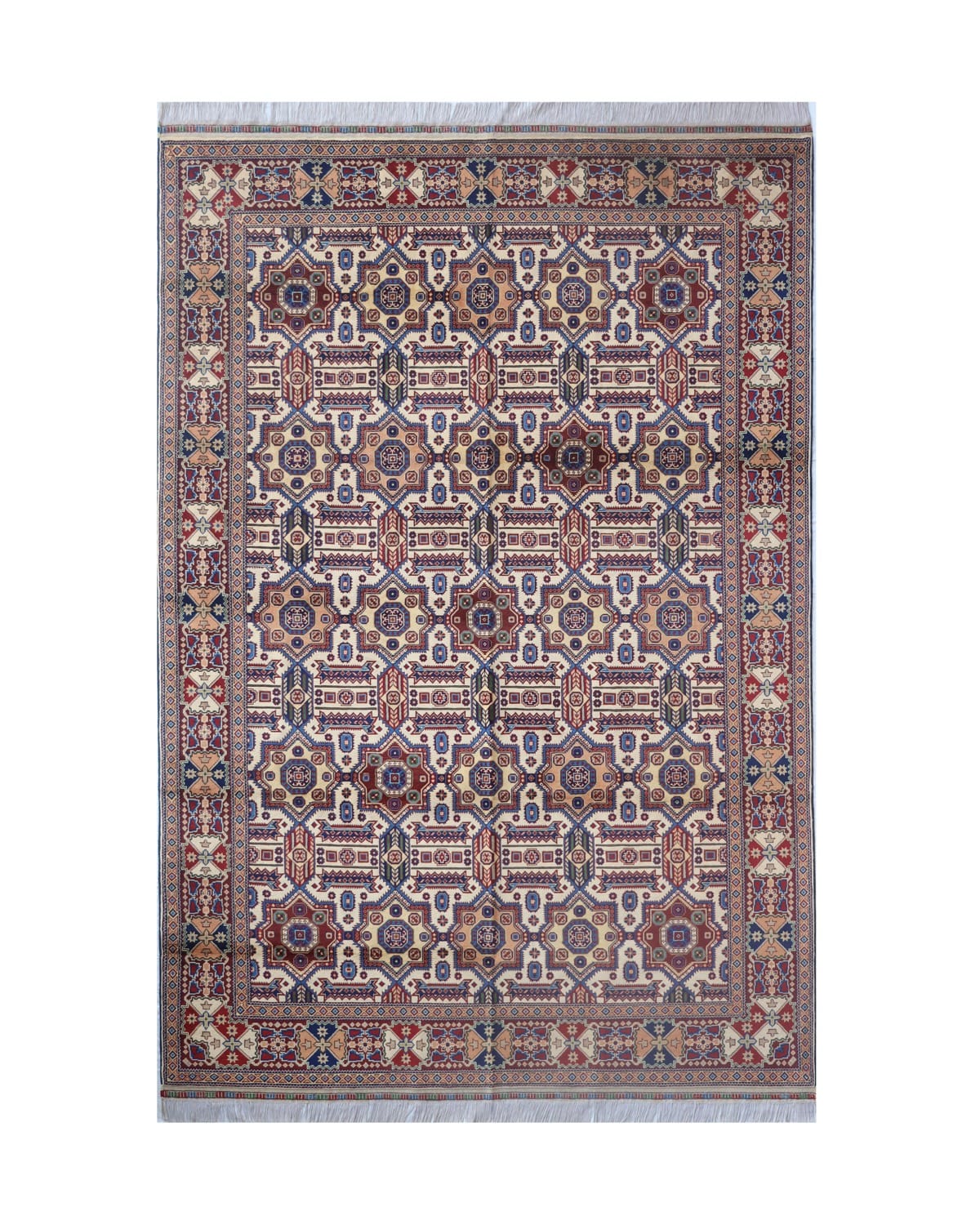 Handmade Turkmen Wool Rug – Geometric Aseel Rug