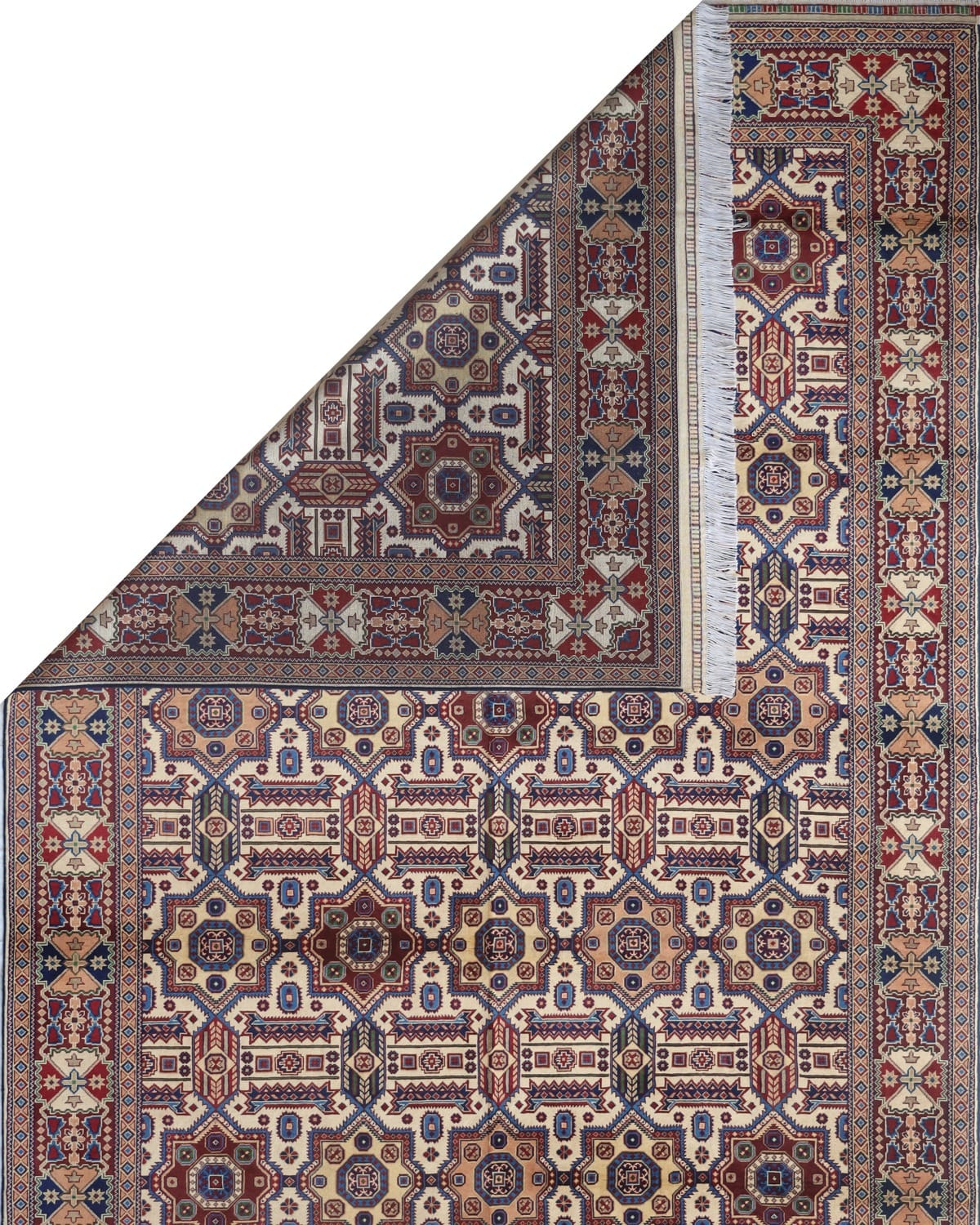 Handmade Turkmen Wool Rug – Geometric Aseel Rug
