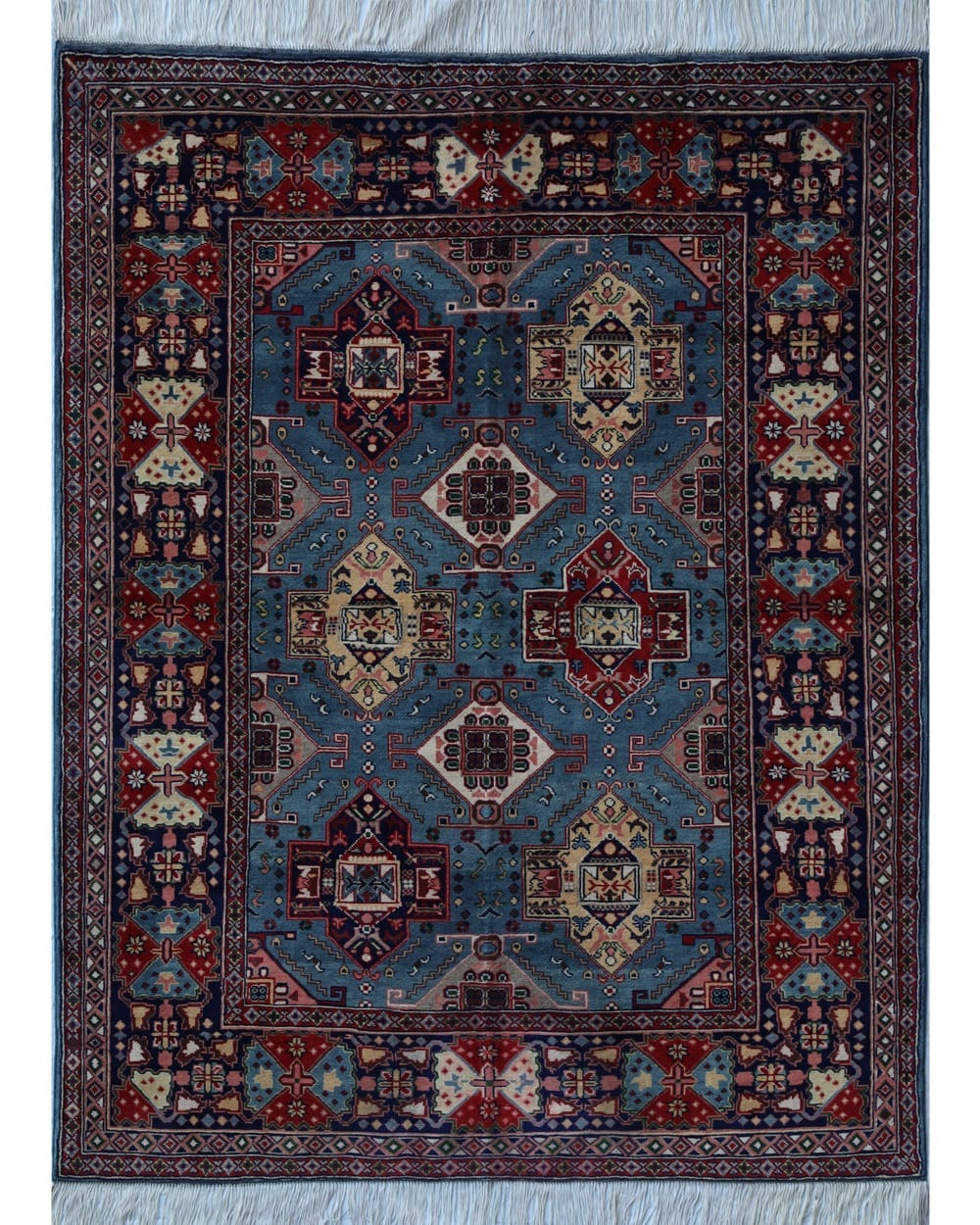 Aseel Herati Handwoven Turkmen Wool Rug
