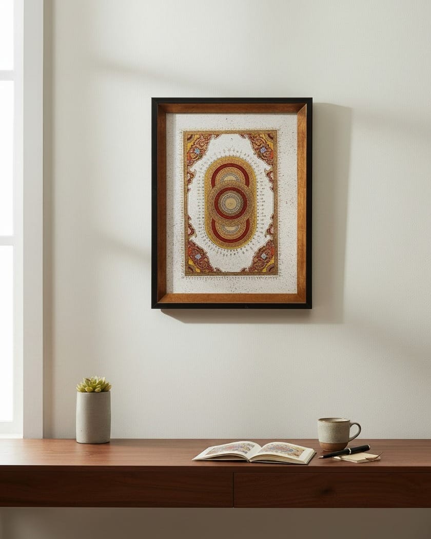 Tazhib Sun Oil Painting