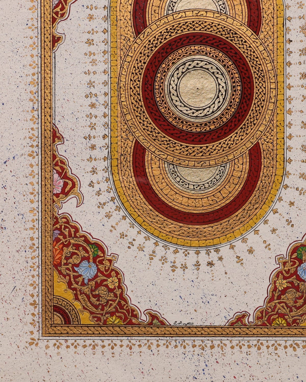 Tazhib Sun Oil Painting