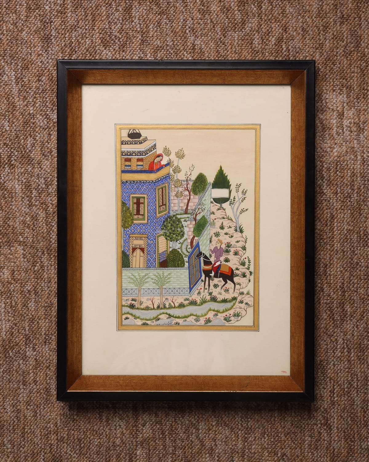 Khosrow Entering Shirin’s Palace Miniature Painting