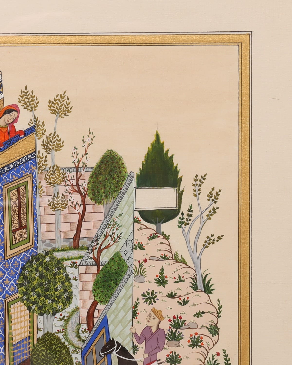 Khosrow Entering Shirin’s Palace Miniature Painting