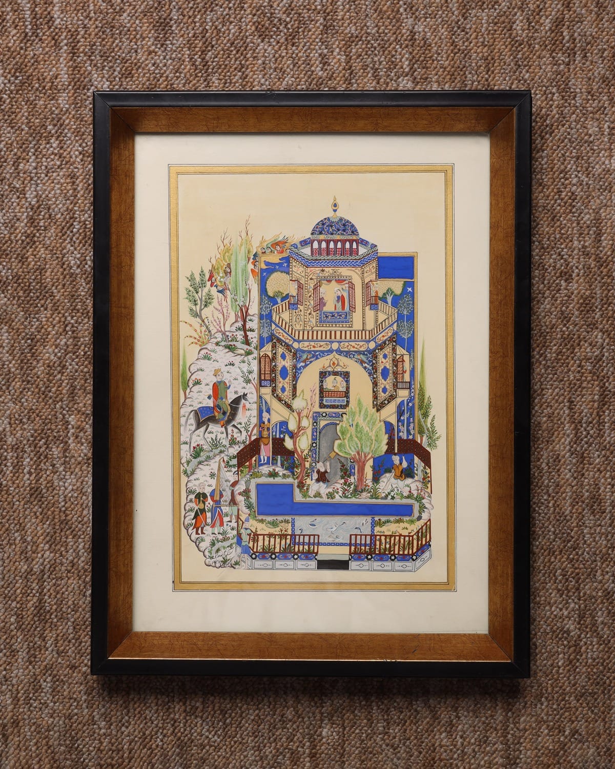 Original Persian Miniature Palace Painting