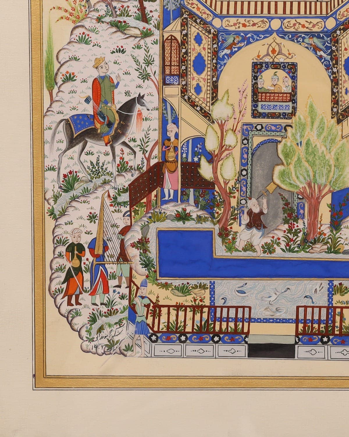 Original Persian Miniature Palace Painting