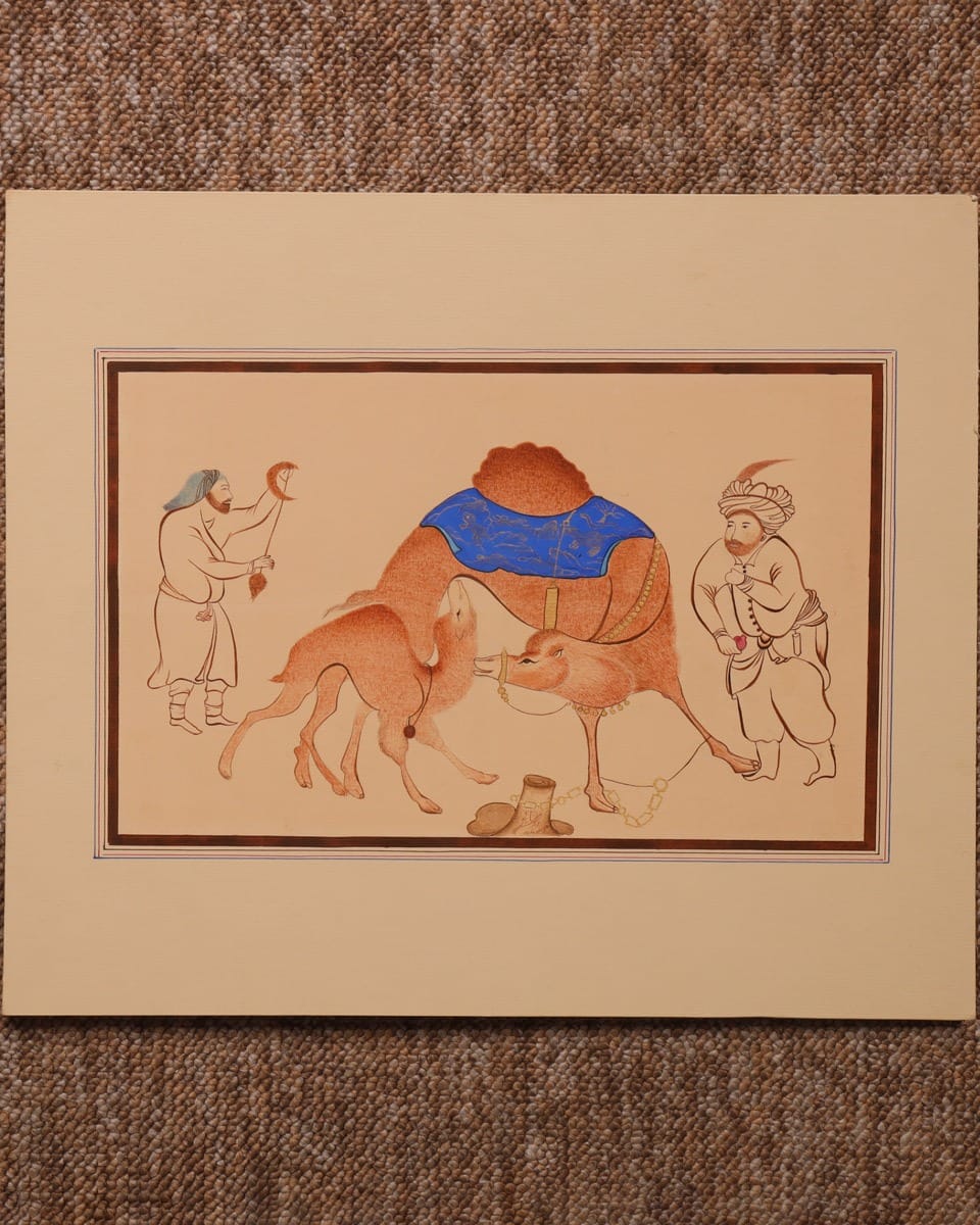 Battle of Two Camels Historical Miniature Painting