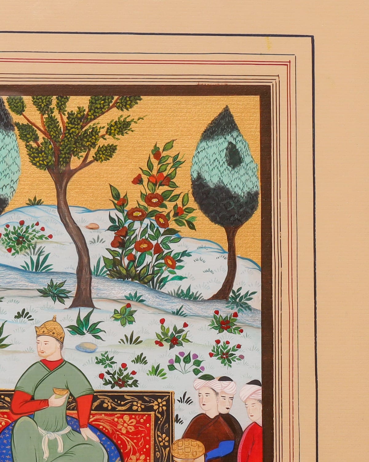 Prince Baysonqor Garden Miniature painting