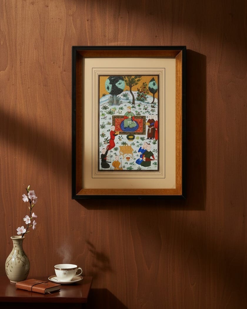 Prince Baysonqor Garden Miniature painting