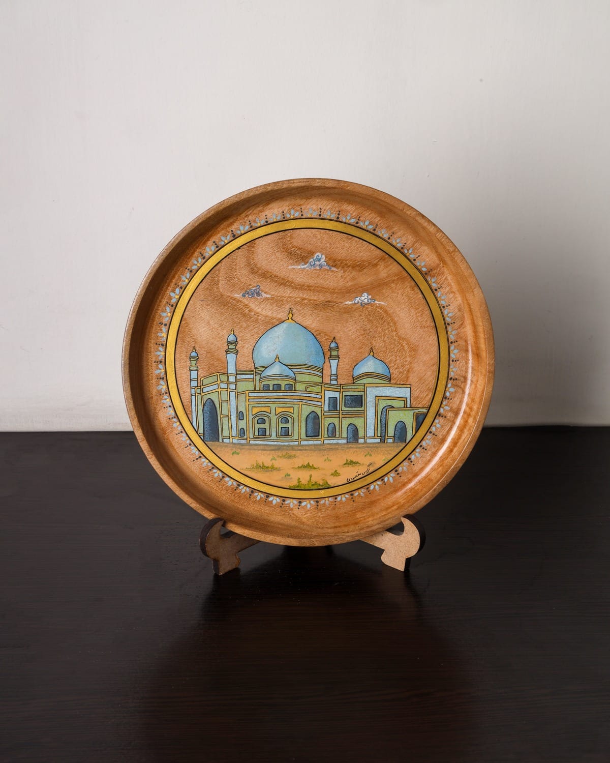 Mazar-i-Sharif Walnut Plate Painting