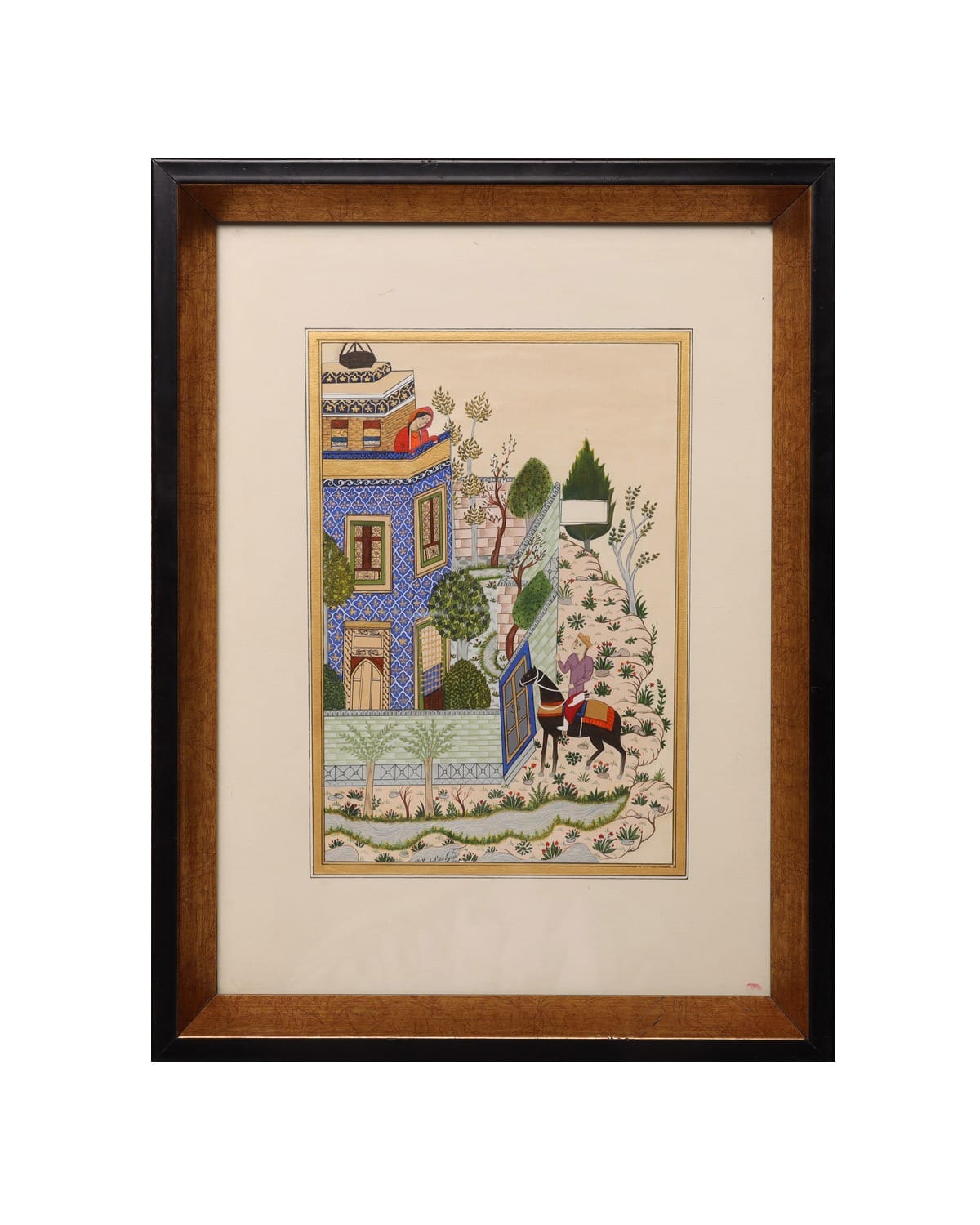 Khosrow Entering Shirin’s Palace Miniature Painting