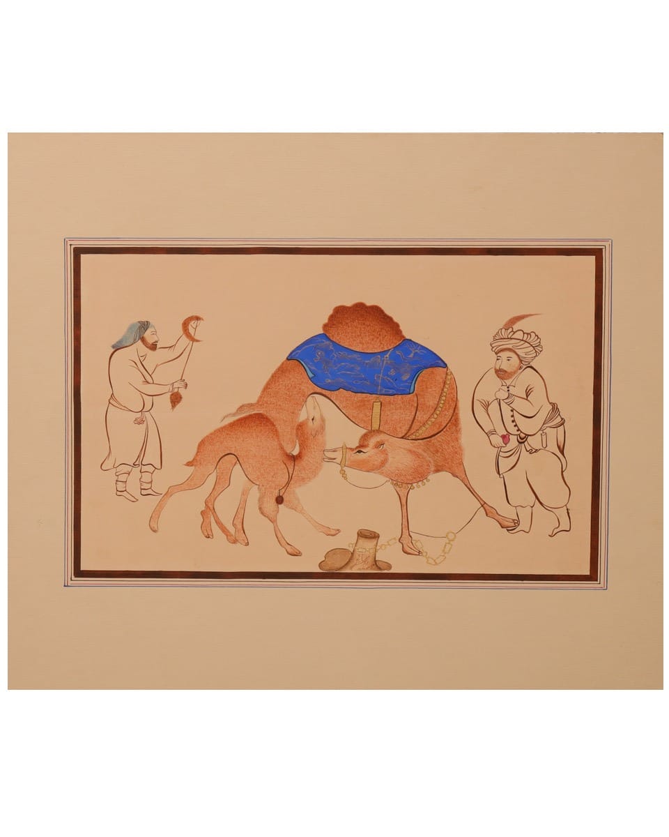 Battle of Two Camels Historical Miniature Painting