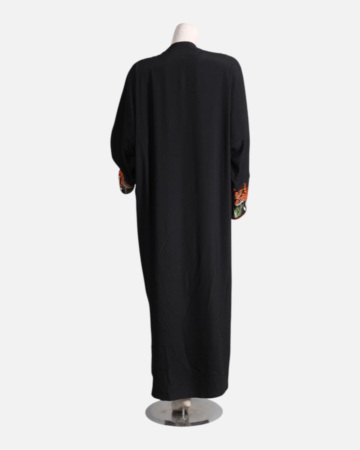 Black Abaya with Orange dresss