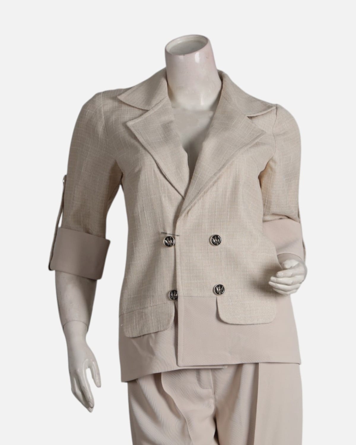 Beige Blazer Pantsuit