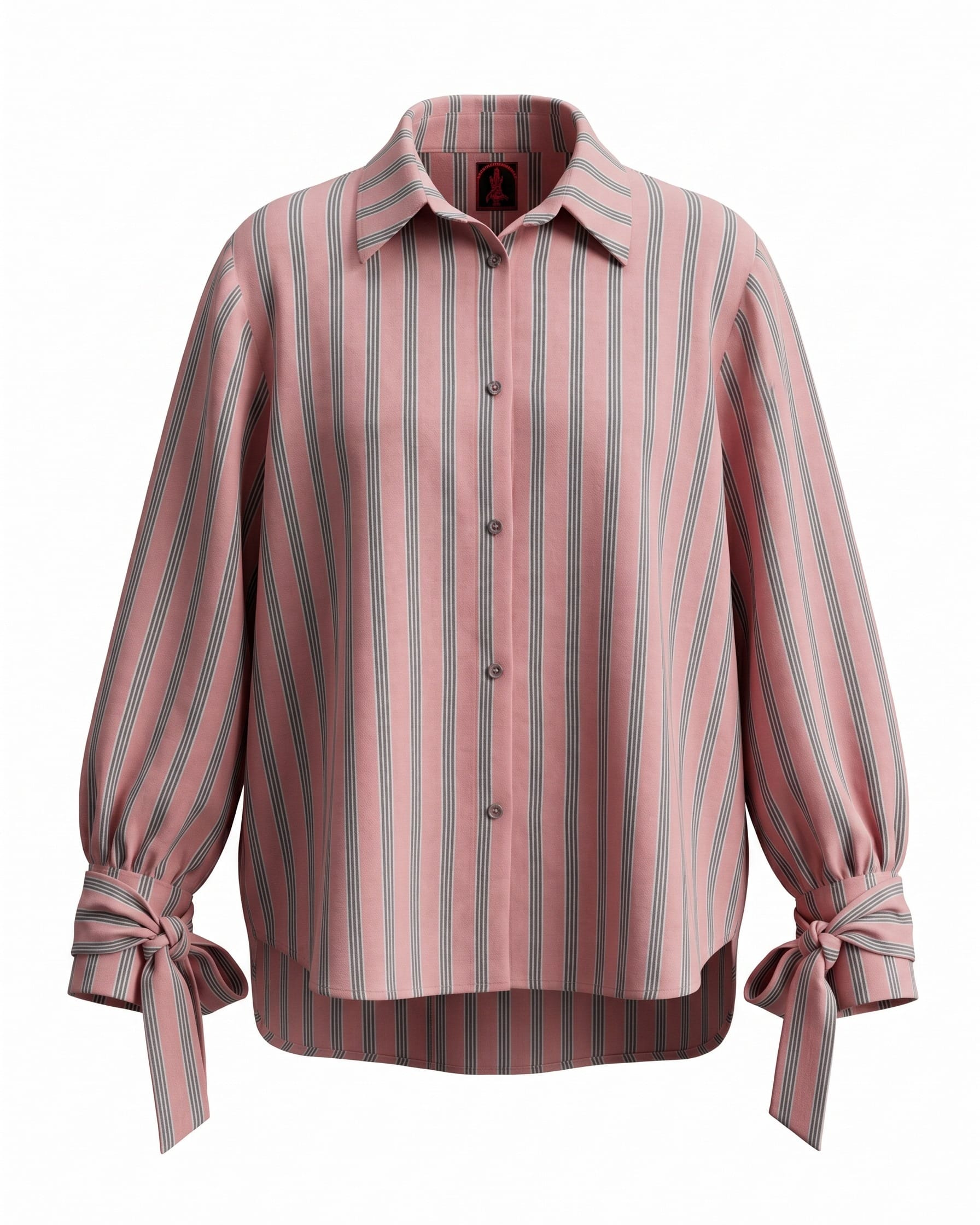 Pink Striped Cotton Blouse for Women