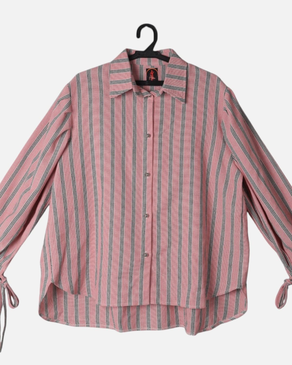 Pink Striped Cotton Blouse for Women