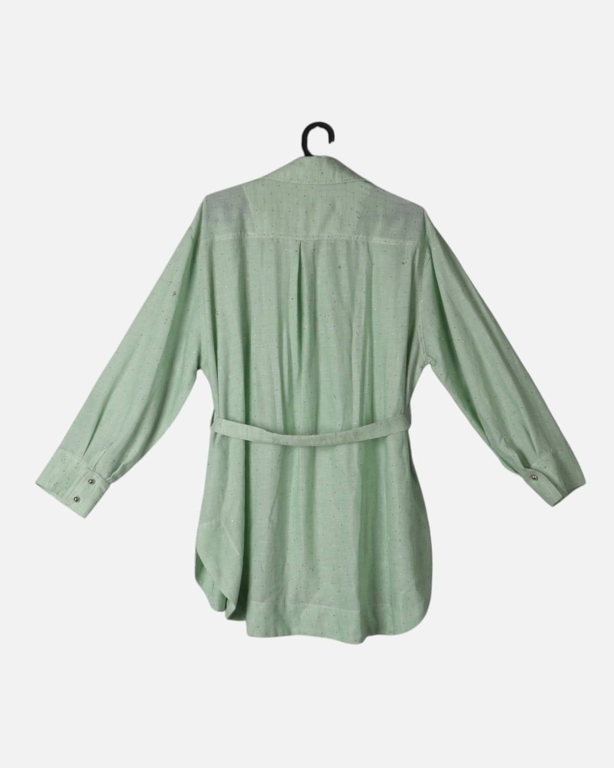Mint Green Rhinestone Blouse