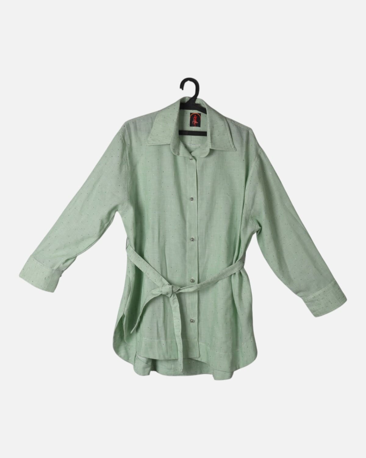 Mint Green Rhinestone Blouse
