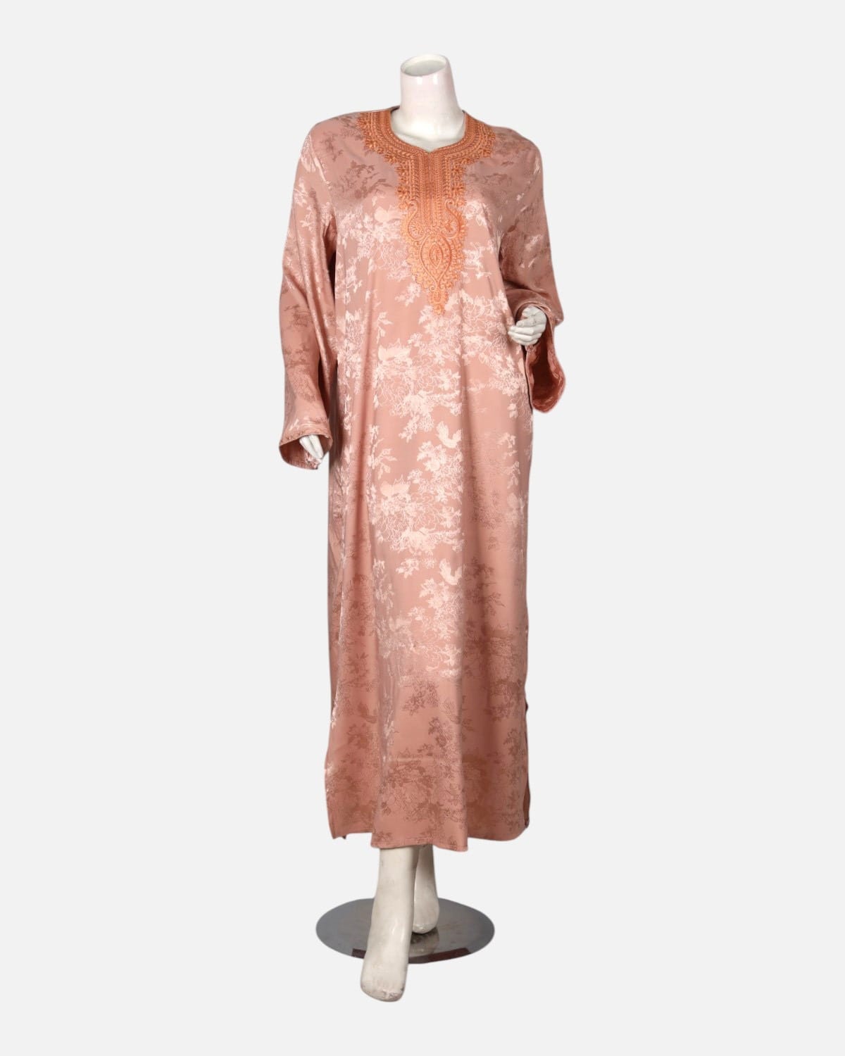 Dusty Rose Arabic Silk Dress