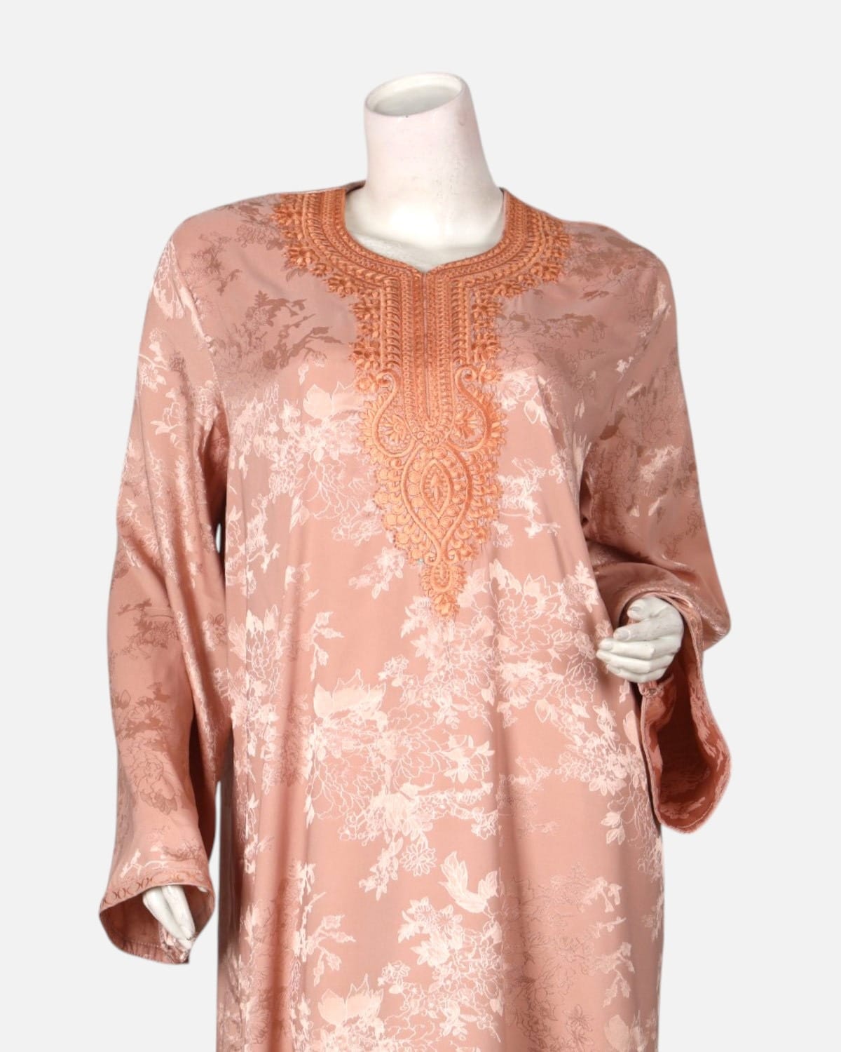 Dusty Rose Arabic Silk Dress