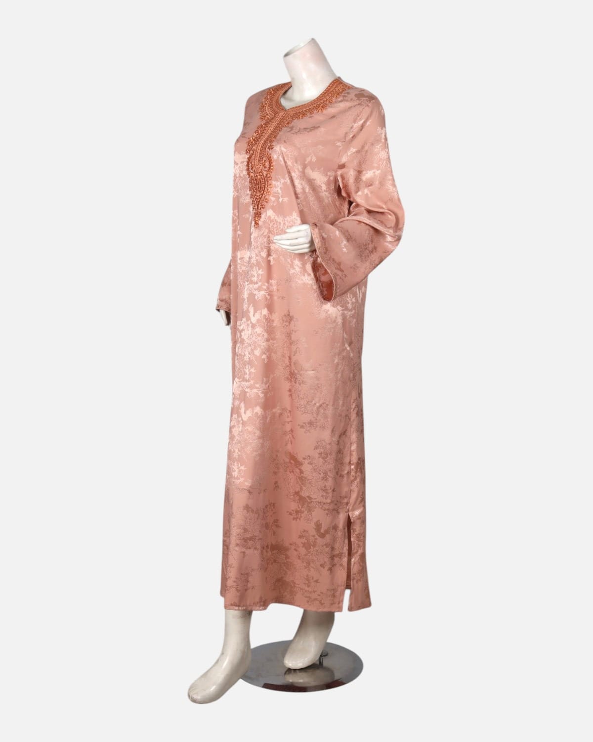 Dusty Rose Arabic Silk Dress