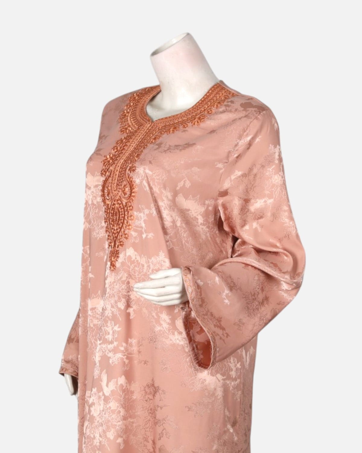 Dusty Rose Arabic Silk Dress