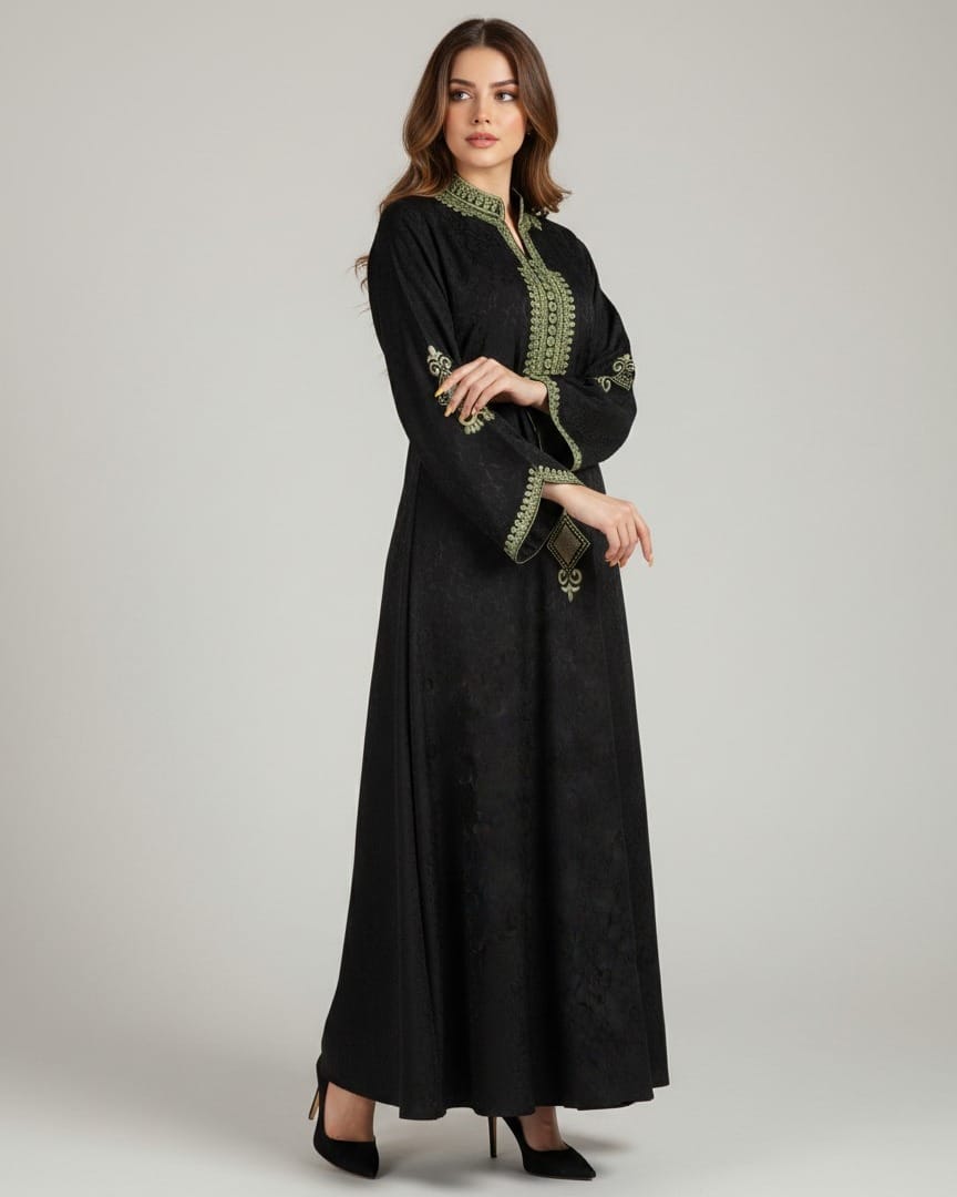 Black Moroccan long Dress