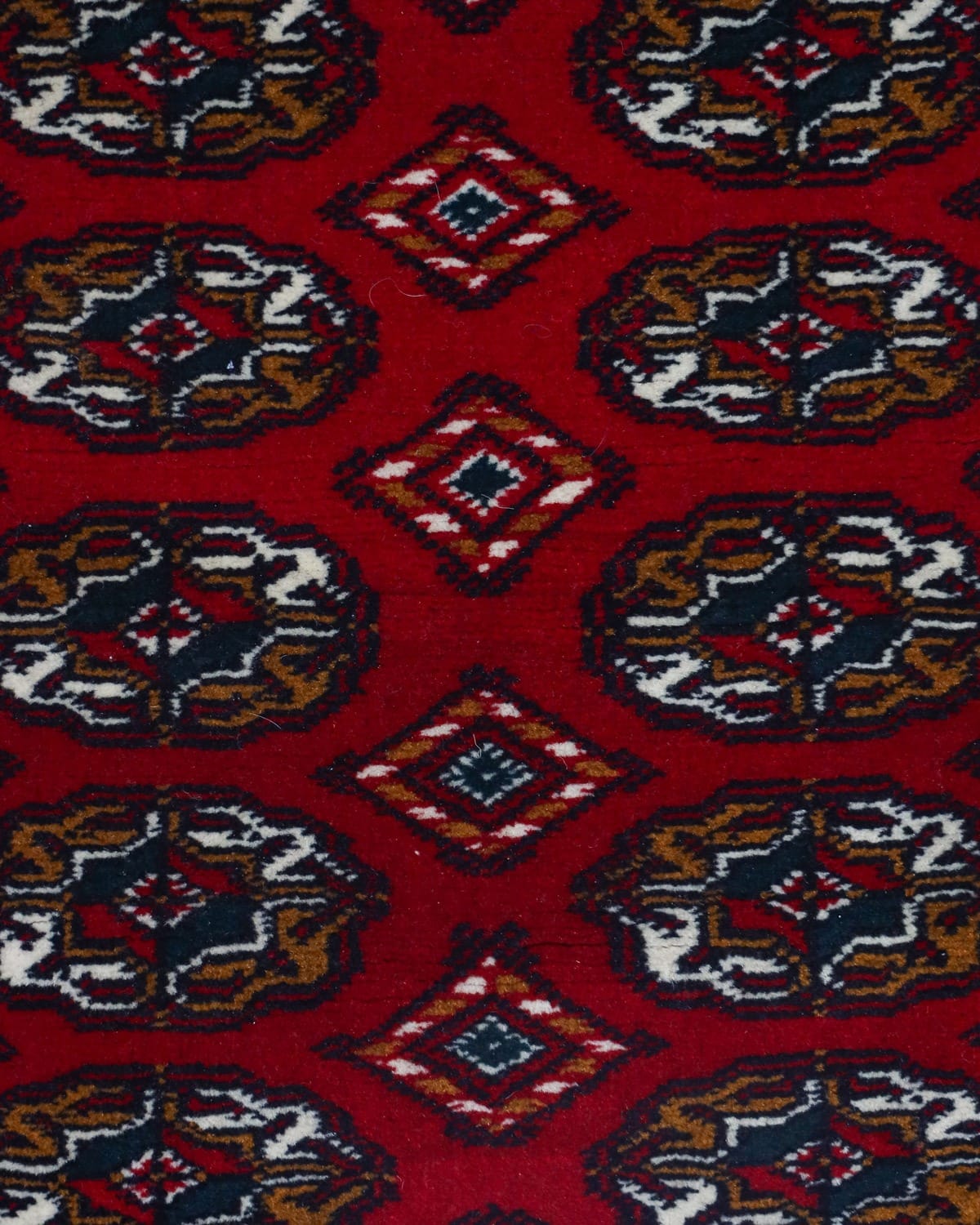 Red Turkmen Handwoven Bedside Rug