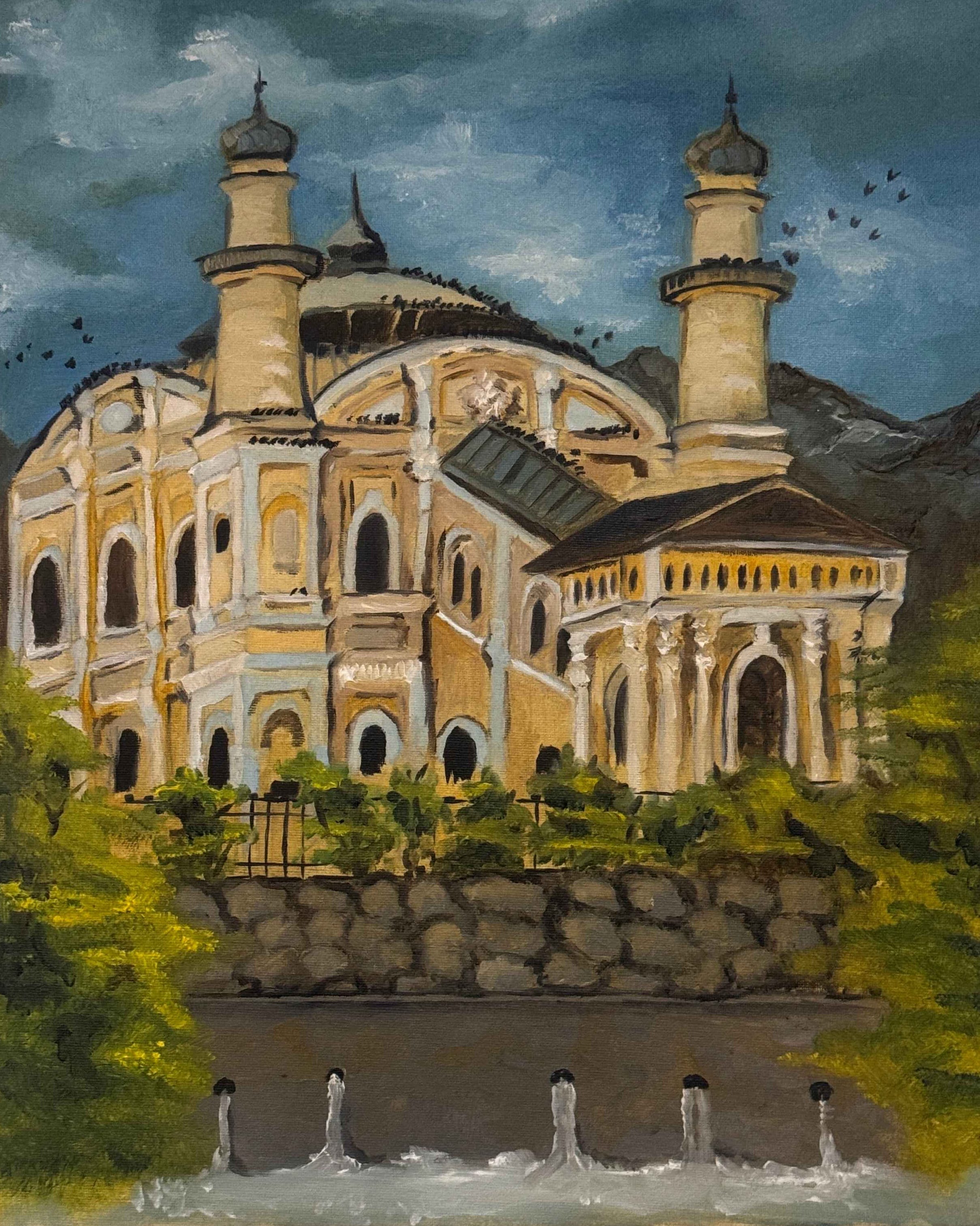 Shah-du-Shamshira mosque Art Oil Painting, Canvas