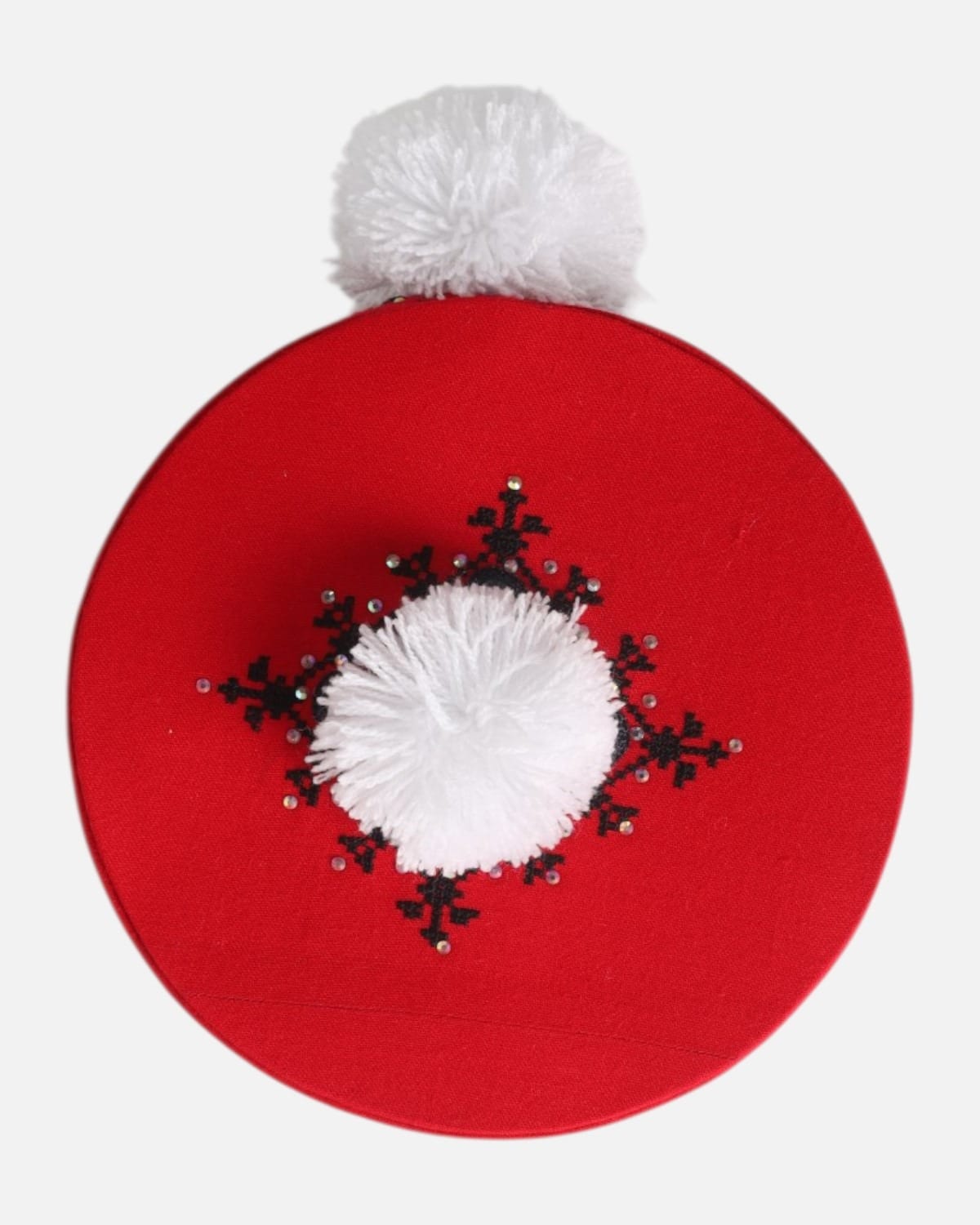 Red Embroidered Vest & Traditional Hat Set