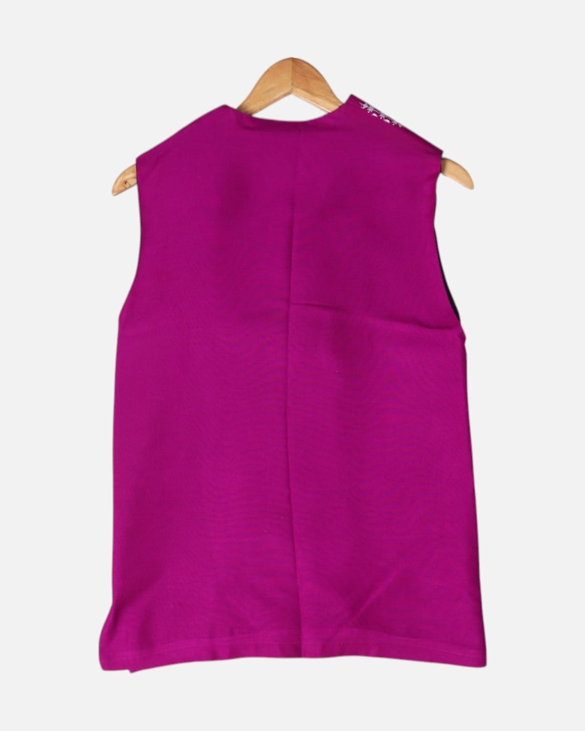 Magenta Embroidered Vest & Hat Set