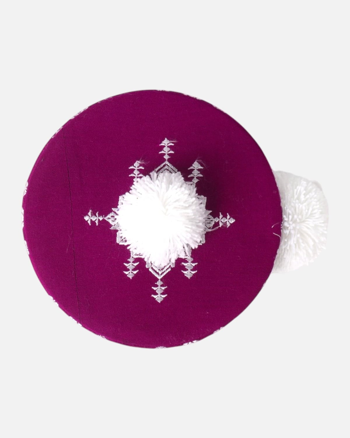 White Embroidered Vest Set with Matching Hat