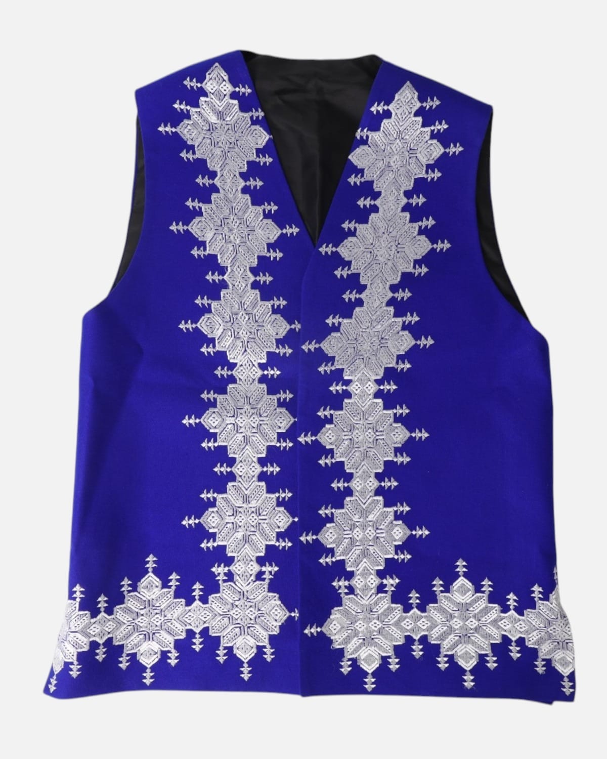Navy Embroidered Vest & Hat Set