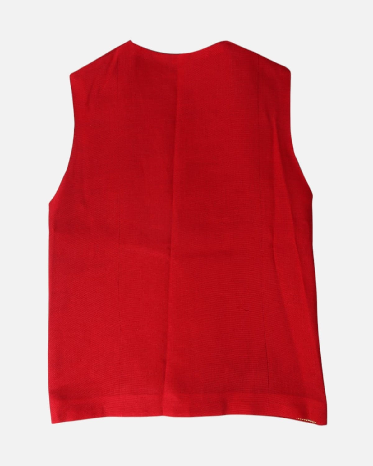 Red Mirrorwork Embroidered Vest
