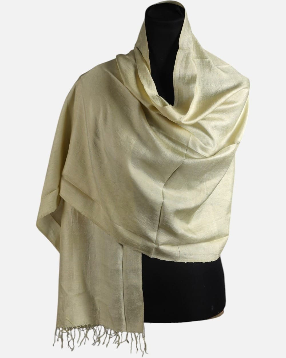 Champagne Ivory Pure Silk Shawl