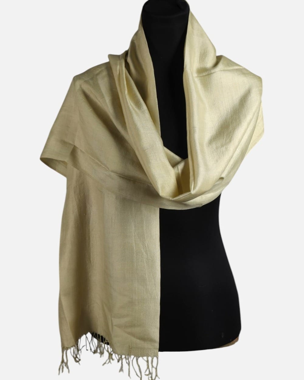Champagne Ivory Pure Silk Shawl