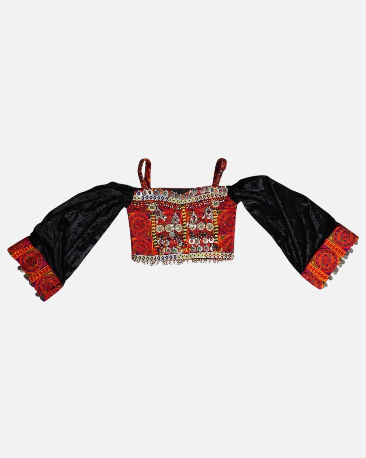 Afghan Traditional Beaded Crop Top