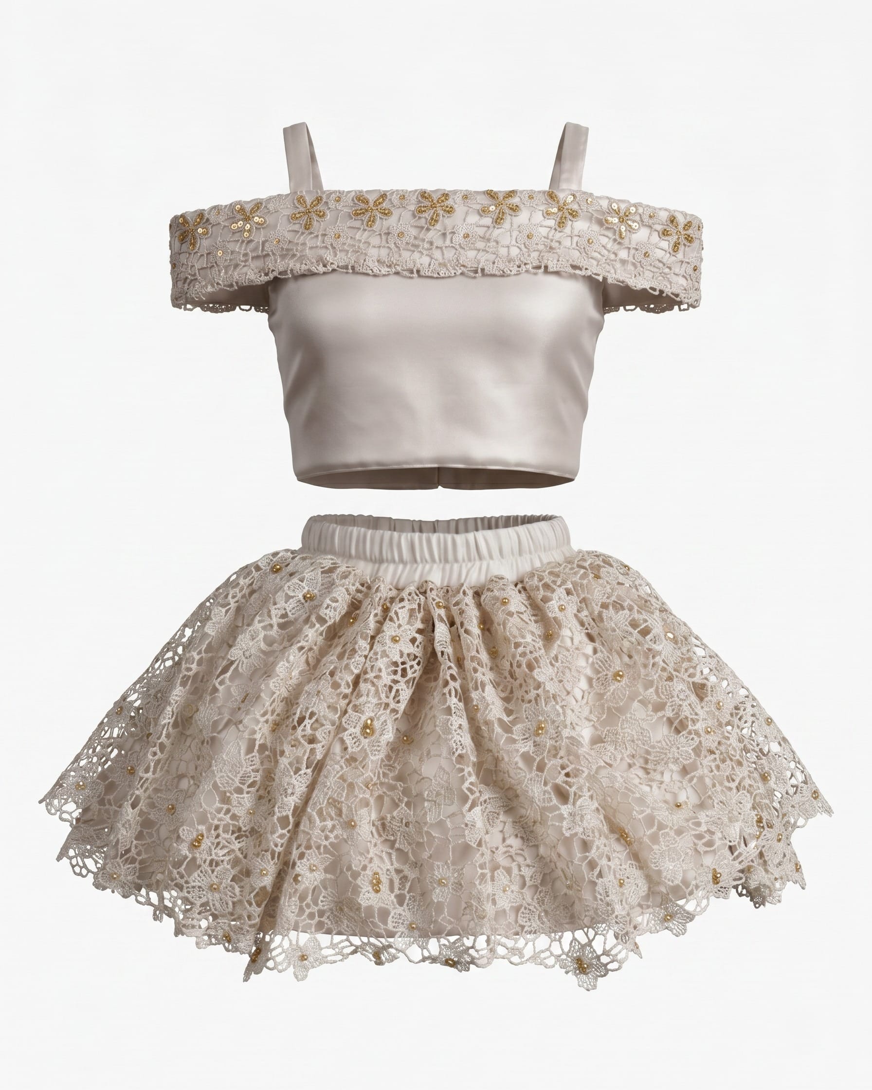 Girls  Dress with Crystal Embroidery
