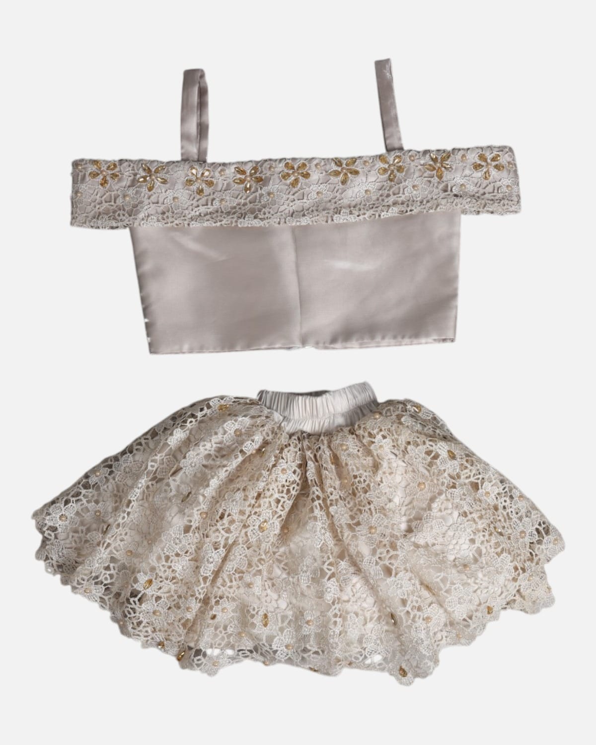 Girls  Dress with Crystal Embroidery