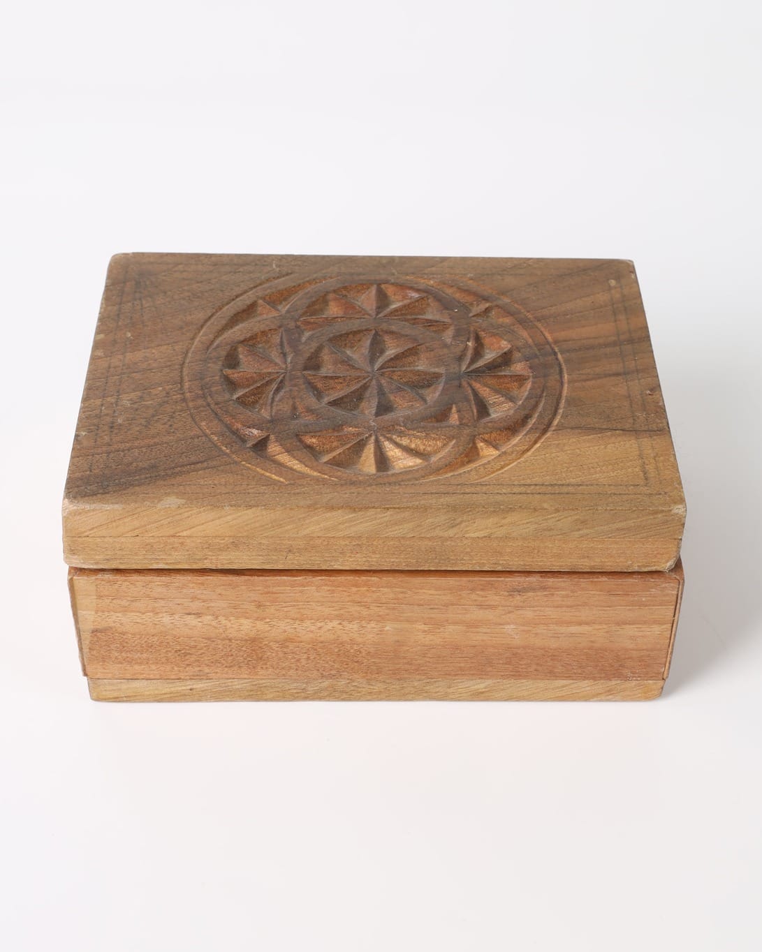 Handcrafted Maple Wood Square Jewelry Box