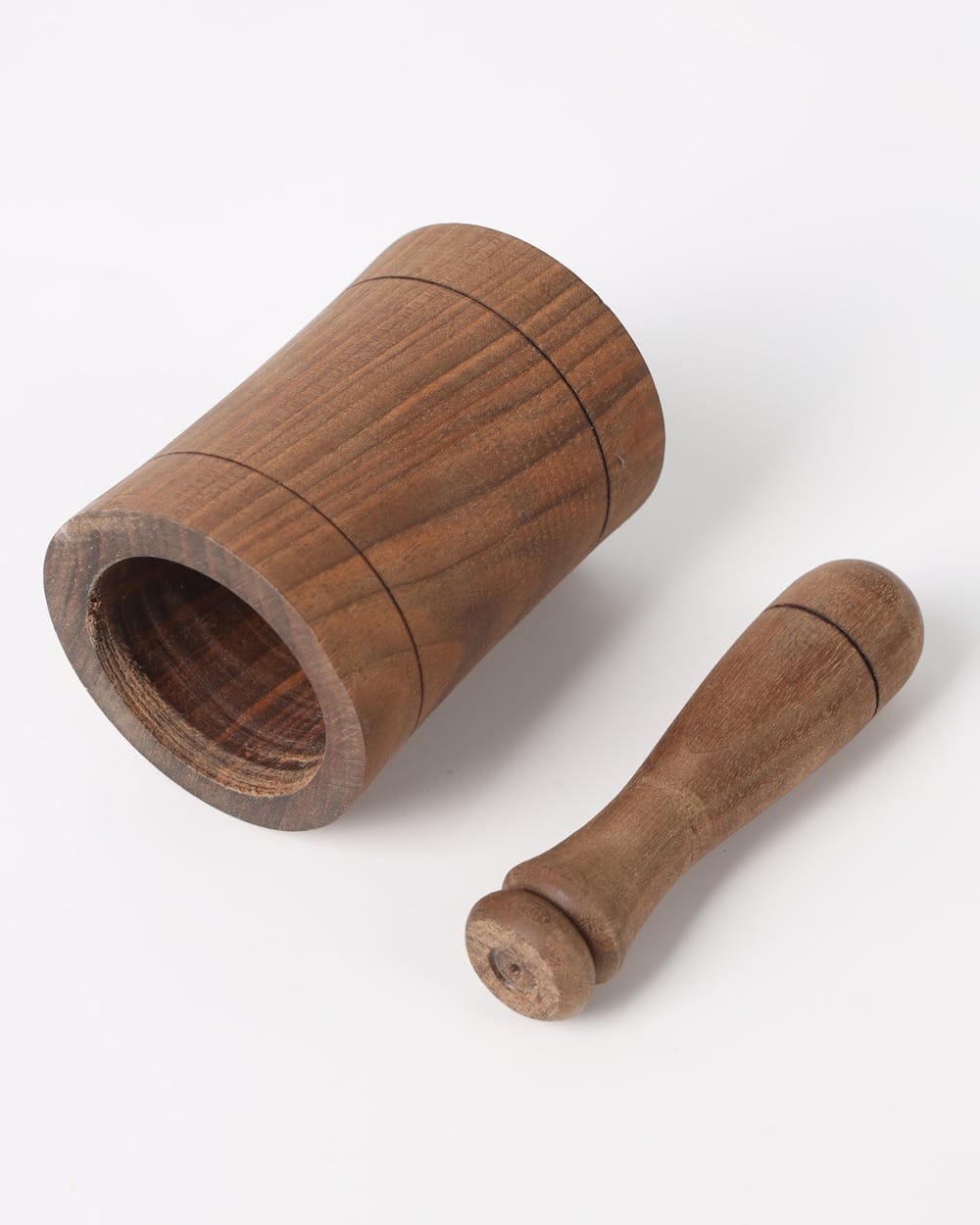 Handcrafted Wooden Mini Mortar & Pestle–Herati Style