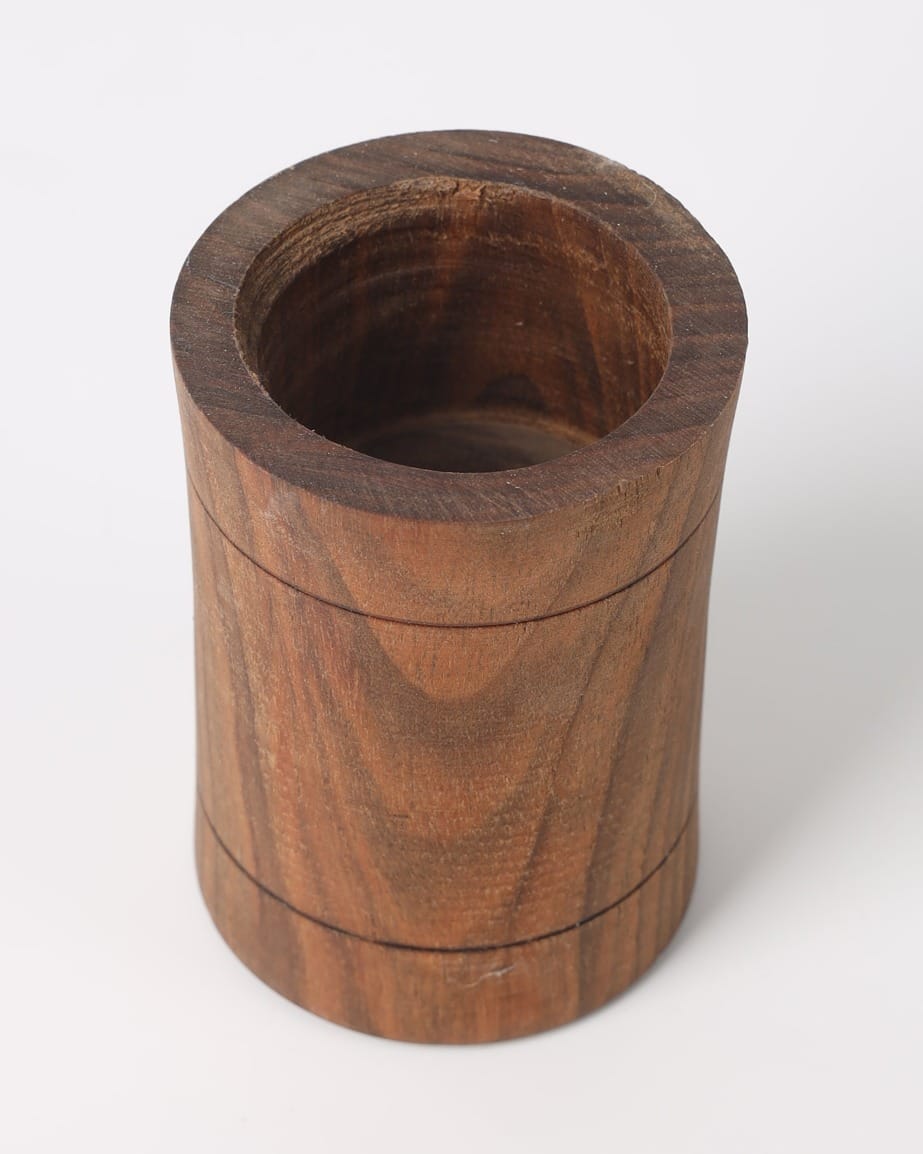 Handcrafted Wooden Mini Mortar & Pestle–Herati Style