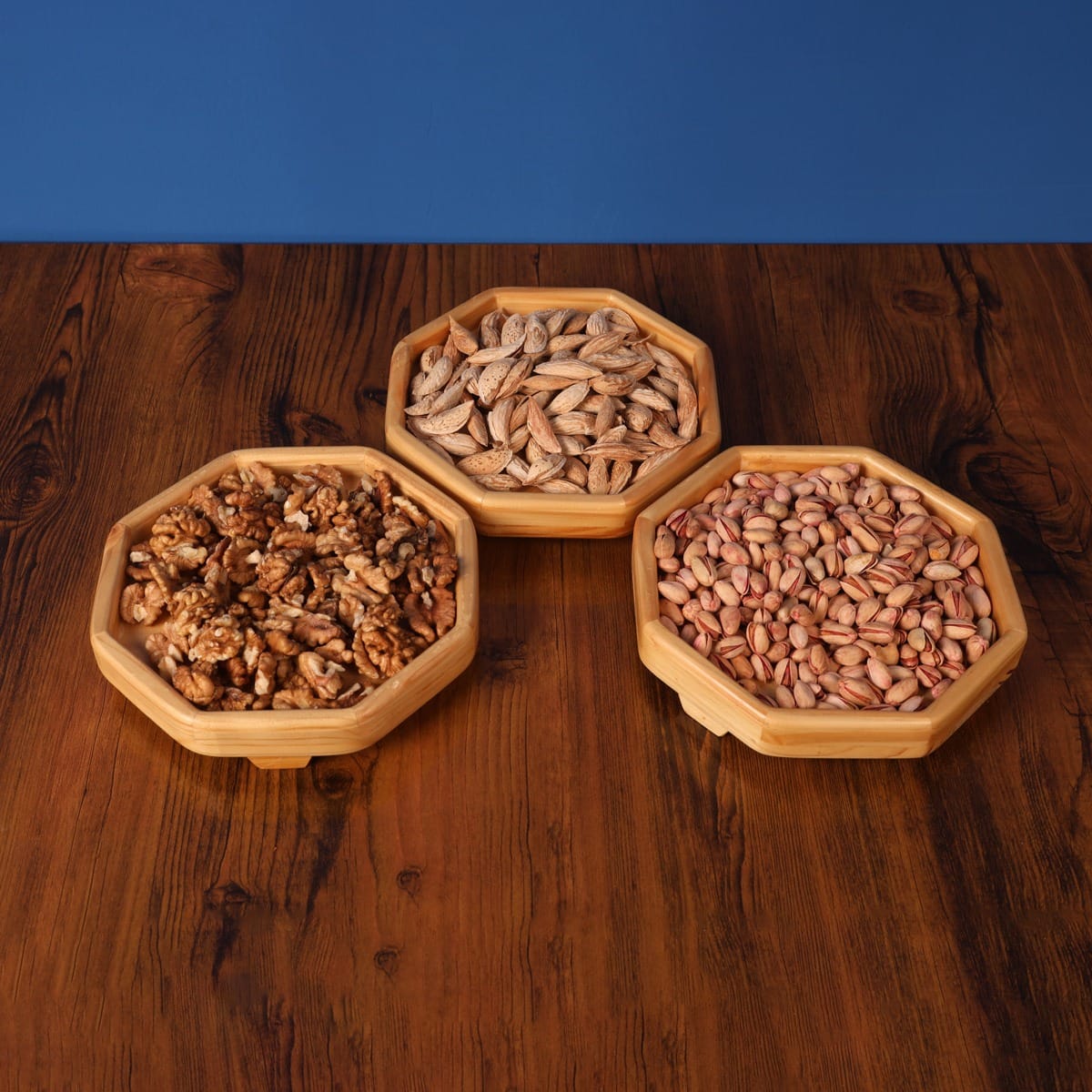 Handcrafted Wooden Chocolate Tray Set of 3 | Aseel