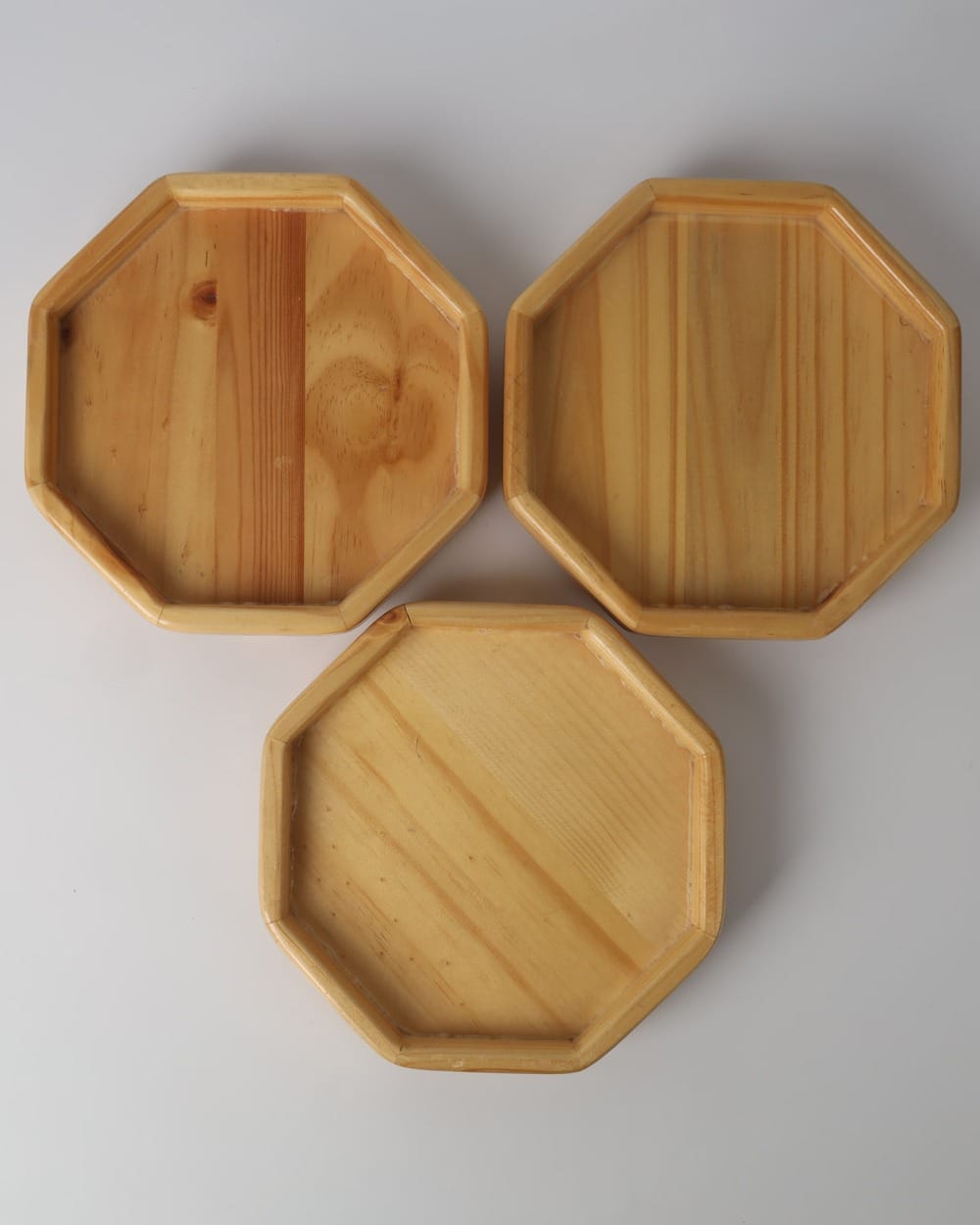 Handcrafted Wooden Chocolate Tray Set of 3