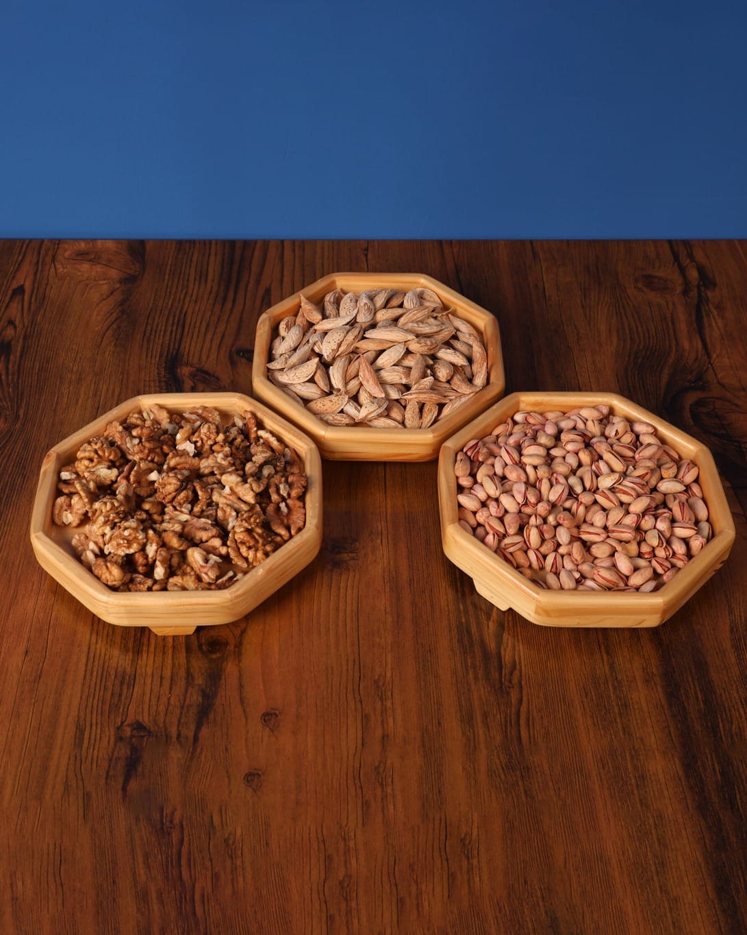 Handcrafted Wooden Chocolate Tray Set of 3