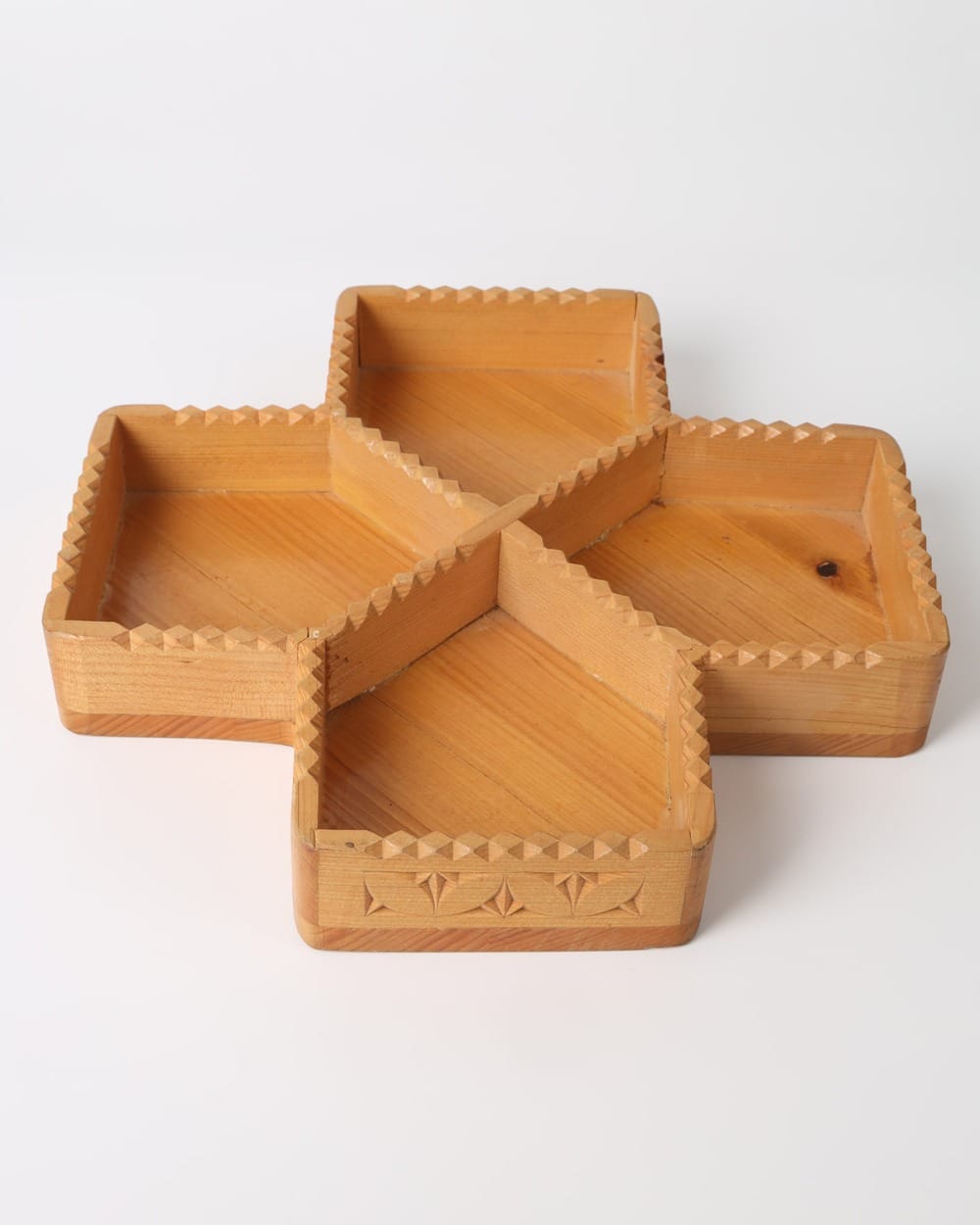 Afghan Wooden Nut & Sweet Tray Set