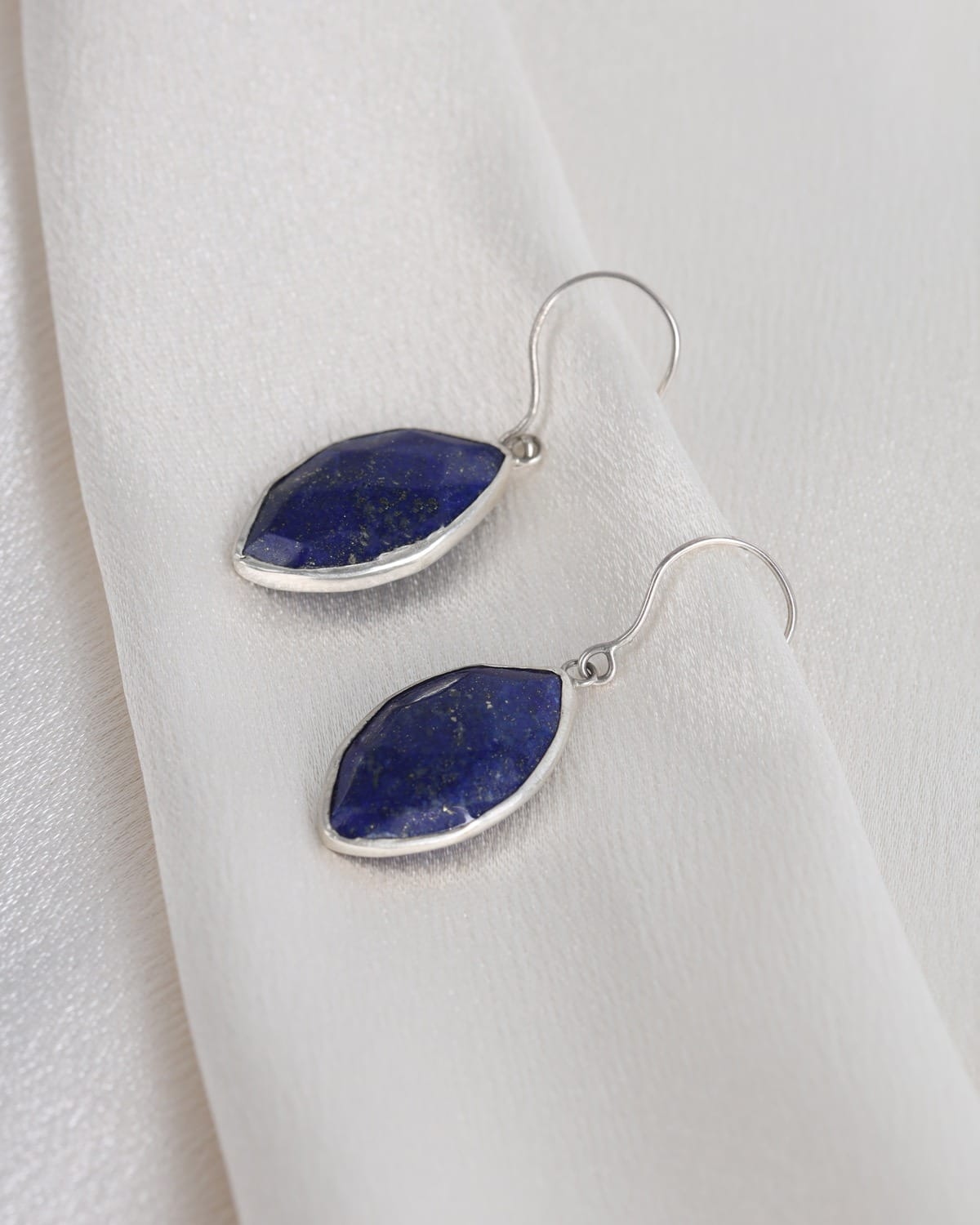 Deep Blue Lapis Lazuli Drop Earrings