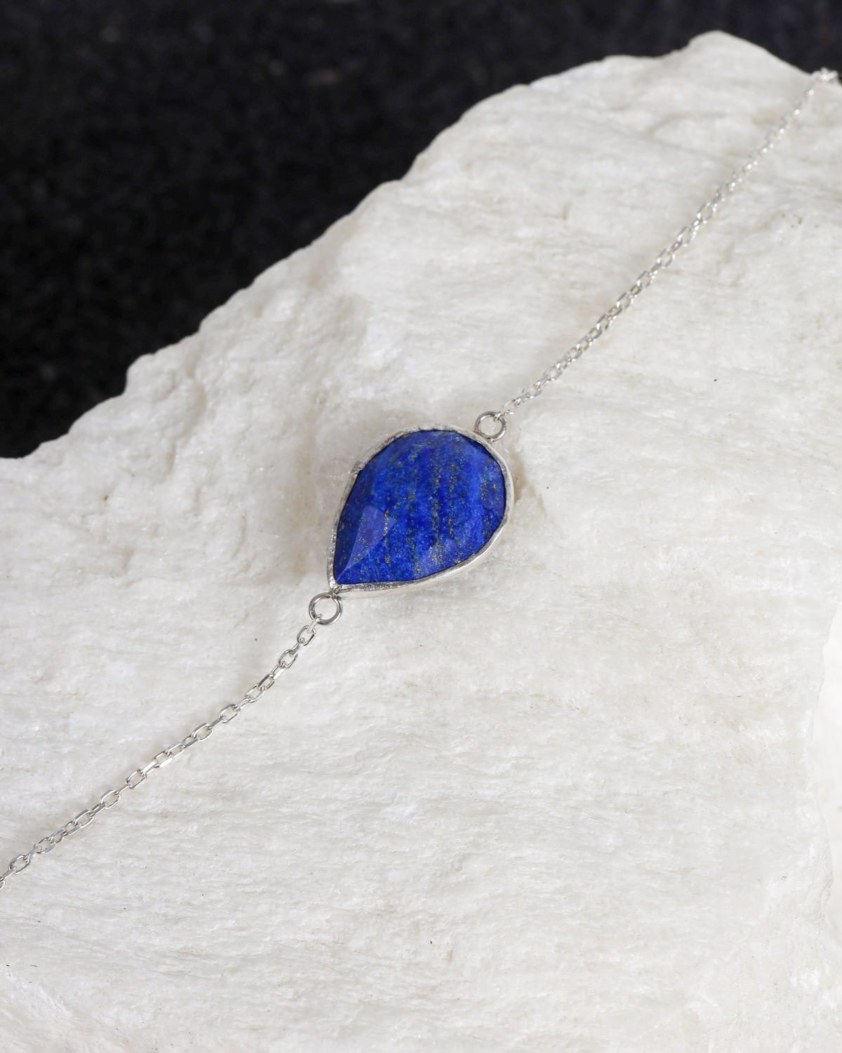 Royal Blue Lapis Silver Bracelet