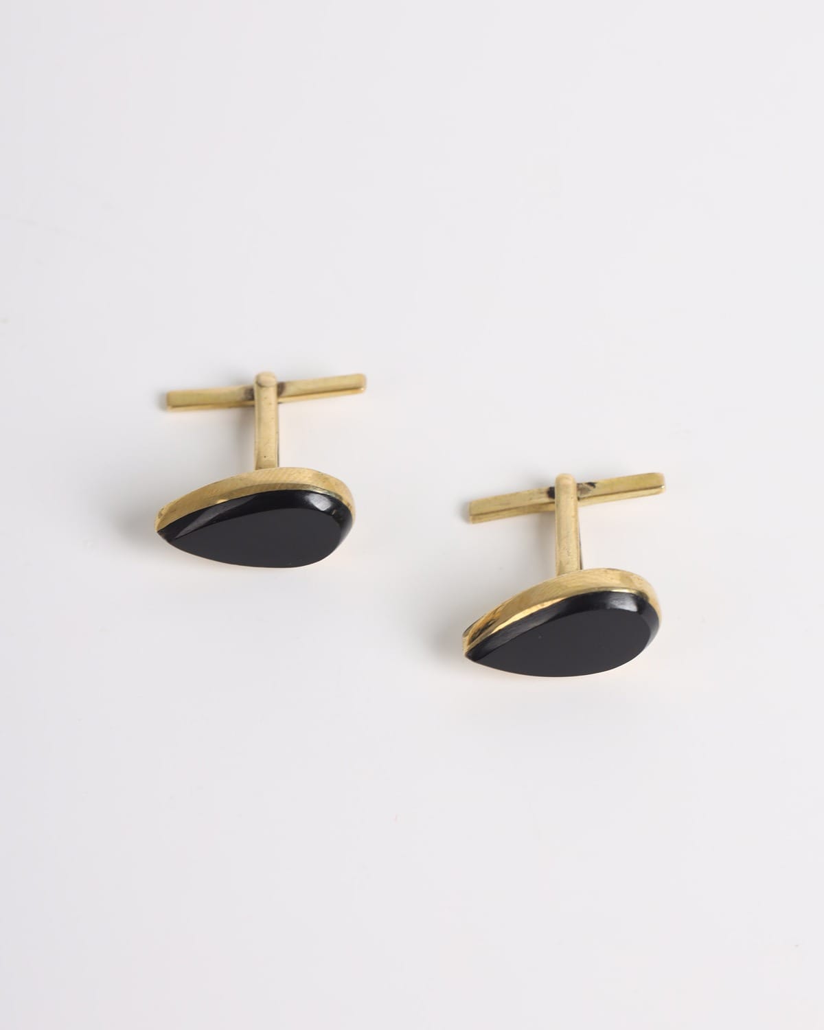 Black Agate Teardrop Cufflinks