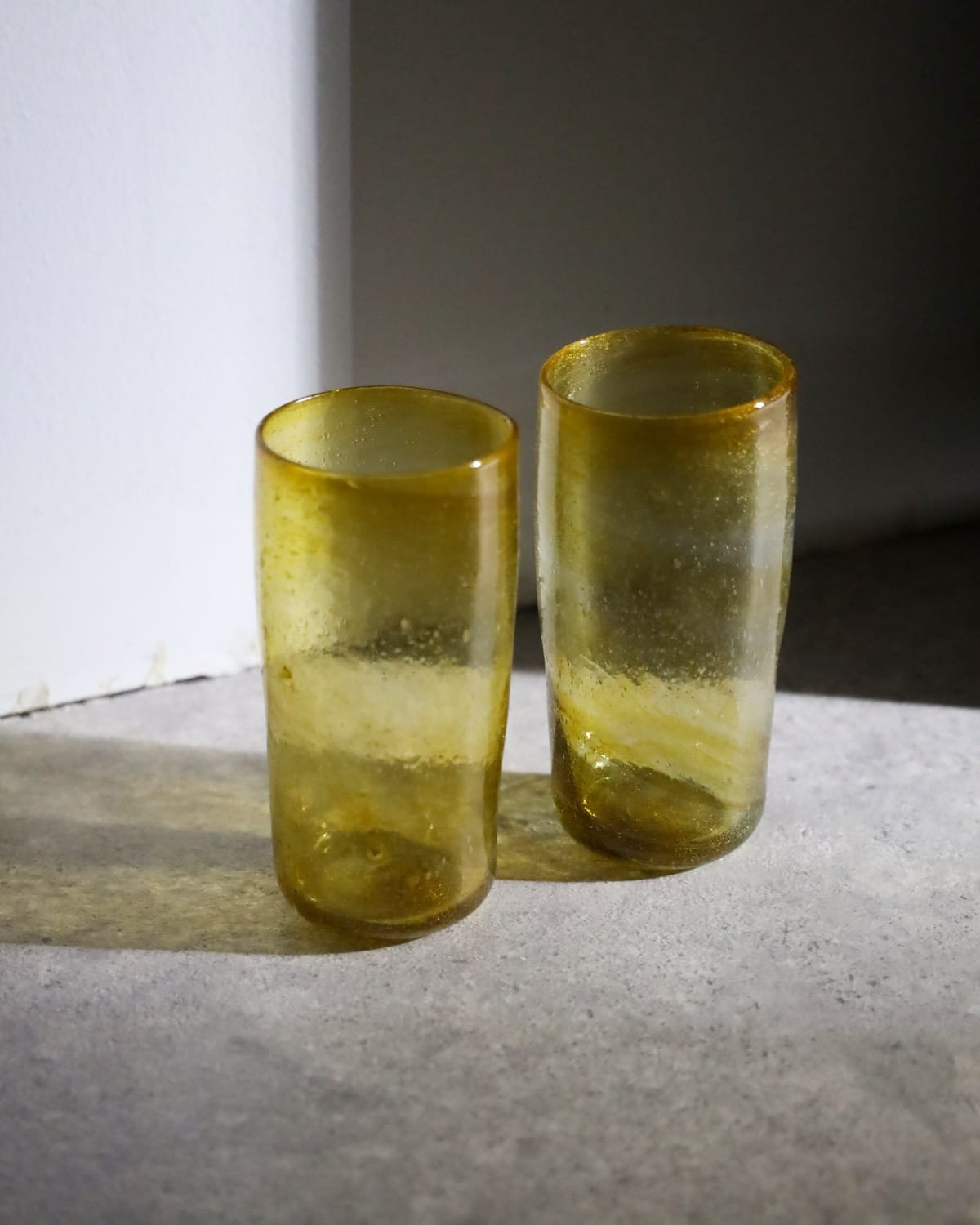 Golden Amber Glass Tumbler